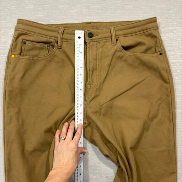 CAT Caterpillar Work Pants Mens 38 x 30 Brown Canvas Fleece Lined Insulated - Picture 10 of 12